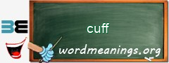 WordMeaning blackboard for cuff